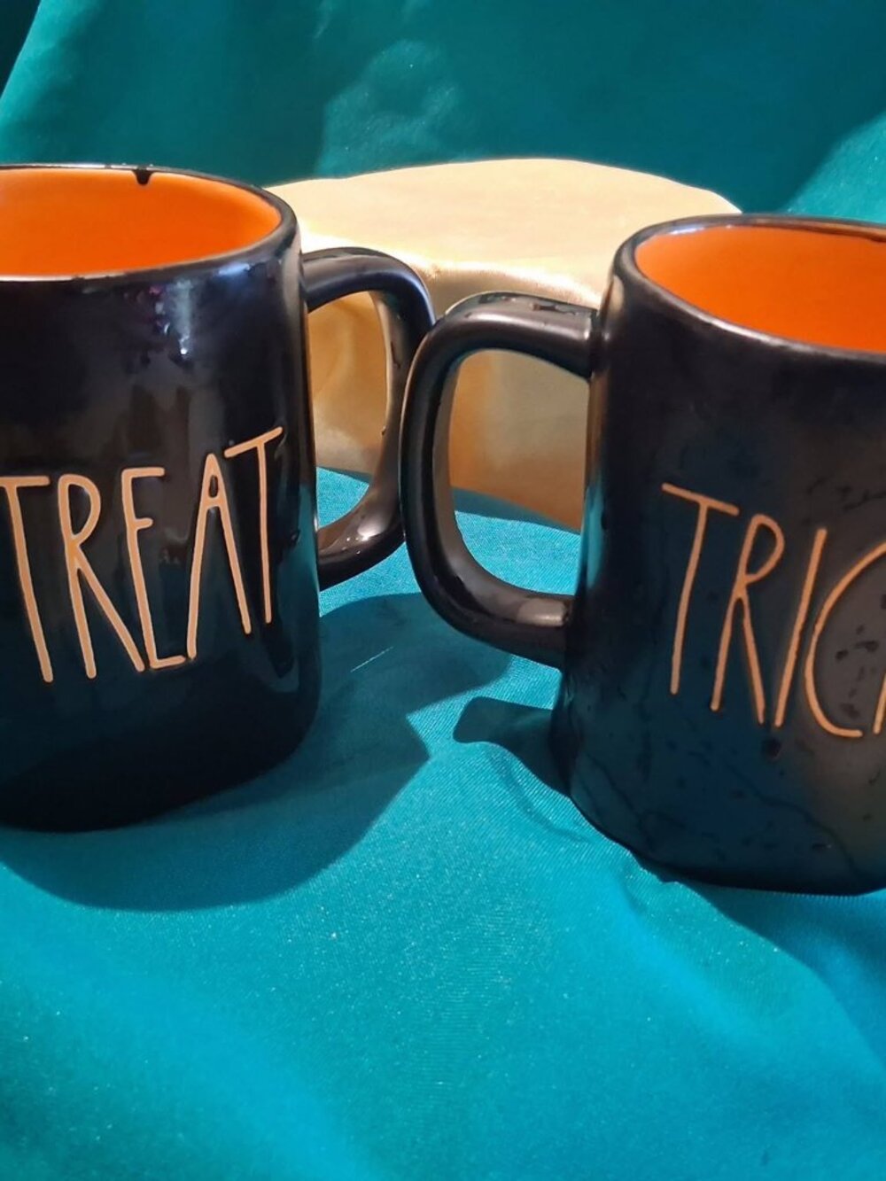 Rae Dunn "TRICK" & "TREAT" Halloween Coffee Mug Set